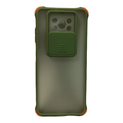 Carcasa Transparente Mate Camara Corrediza Verde Poco X31