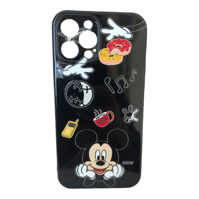Carcasa iPhone 12 Pro Max Disney Mickey Negro