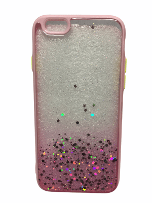 Carcasa Transparente Brillo Rosado iPhone 62