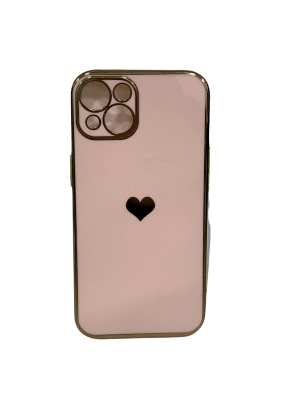 carcasa iph 13 corazones rosado2