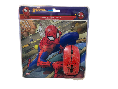 Mouse inalámbrico + Pad Mouse Spiderman Marvel1