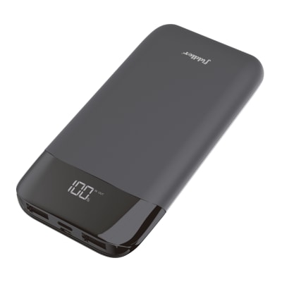 Power bank Fiddler 10000mAh 2 puertos USB indicador LCD Negro1