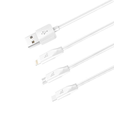 Cable 3 en 1 Micro/Tipo C/Lightning Hoco X11