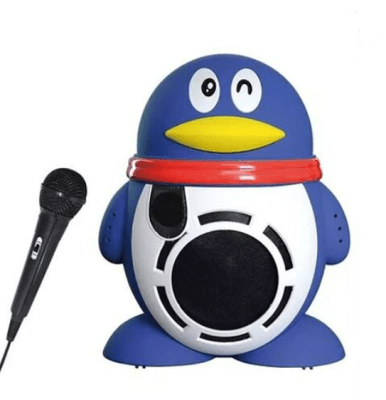 Fiddler Kids Parlante Karaoke Pingüino con Micrófono Alámbrico1