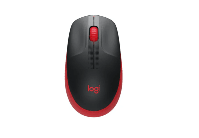 Mouse Logitech M190 Inalámbrico Negro/Rojo1