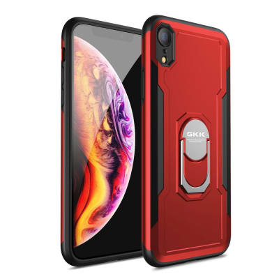 Carcasa GKK Armor Ring iPhone XR Rojo/Negro1