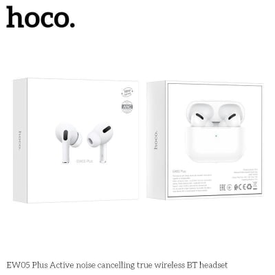 Audifono TWS BT Cancelación de Ruido Hoco EW05 Plus Blanco1