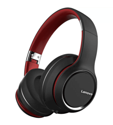 Audífono Lenovo Bluetooth HD200 Rojo/Negro1