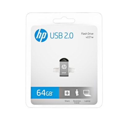 Pendrive Metalico 64 GB HP USB 2.0 v221w1