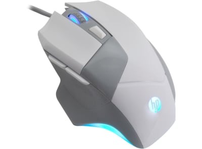 Mouse Alámbrico HP Gamer Gris/Blanco G2001