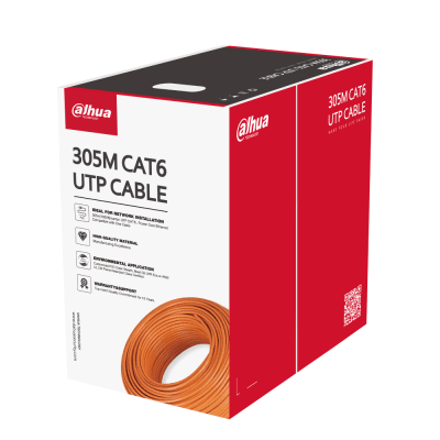 Dahua Cable (metro) UTP Cat6 99,9% Cobre Color Naranjo2