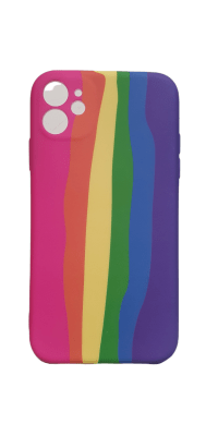 Carcasa iPhone 11 Silicona Colores y Lineas 11