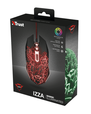 Mouse Gamer TRUST IZZA Multicolor GXT 1051