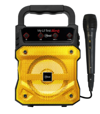 Parlante Karaoke Mlab con Microfono My Lil first Sing Amarillo1