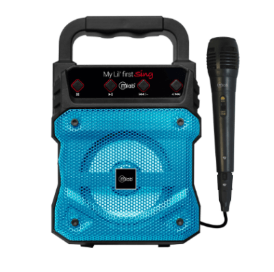 Parlante Karaoke Mlab con Microfono My Lil first Sing Azul1