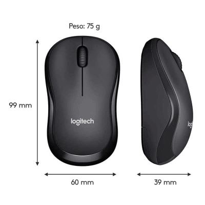 Mouse Silent M220 Logitech Grafito1