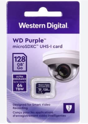 Western Digital Tarjeta Micro SD Purple 128gb1