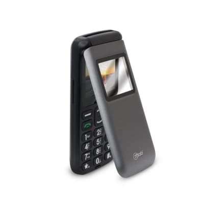 Teléfono celular con tapa Adulto Mayor Shell Senior SOS 3G Grafito1