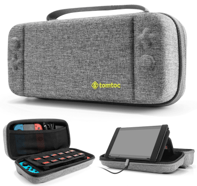 Tomtoc Nintendo Switch/Oled Gris-24 Tarjetas5