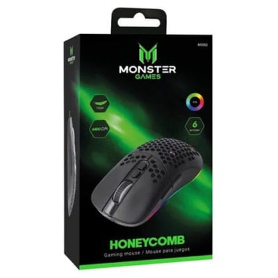 Mouse Gamer Monster Honeycomb RGB 6 Botones 6400 DPI2
