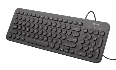 Teclado TRUST Silencioso MUTO Con cable USB3