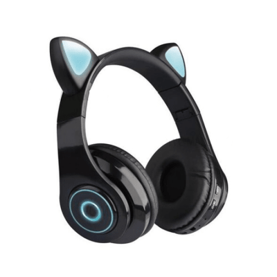Audifono Bluetooth Oreja Gatos Negro3