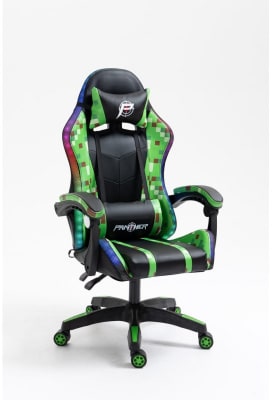 Silla Panther RGB Minecraft Verde LD1161