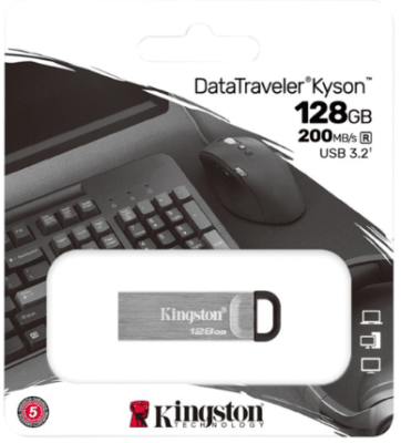 Pendrive 128GB 3.2 METALLICO KYSON1