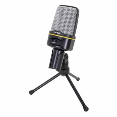 Philco Microfono Condensador Streaming con Tripode 3.5 mm GM1004