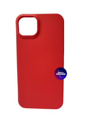 CARCASA IPHONE 15 PLUS SILICONA ROJO