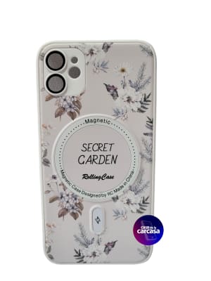 Carcasa Floral Magsafe iPhone 11 Blanco3