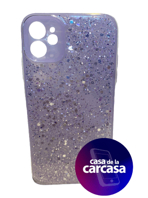 CARCASA IP11 GLITTER LILA1