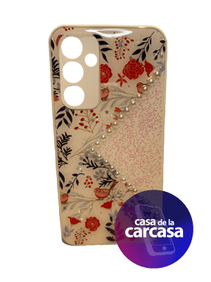 CARCASA A54 GLITTER FLORES1