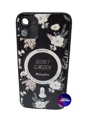 Carcasa Floral Magsafe iPhone 11 Negro3