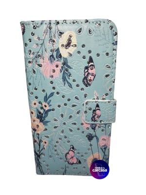 CARCASA FLIP COVER A24 MARIPOSA CELESTE1