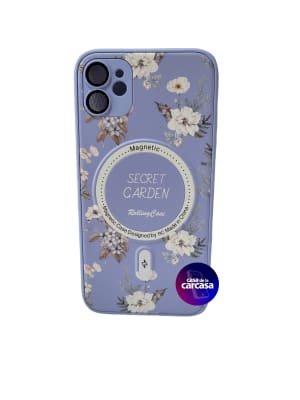 Carcasa Floral Magsafe iPhone 11 Morado3
