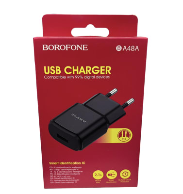 Cargador USB Charger Borofone A48A Negro1