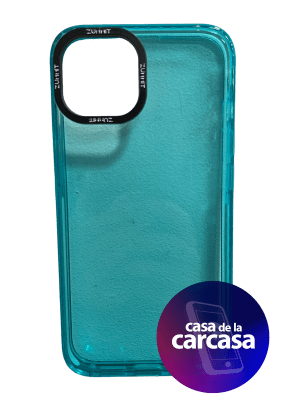 carcasa 14PRO fluor celeste1