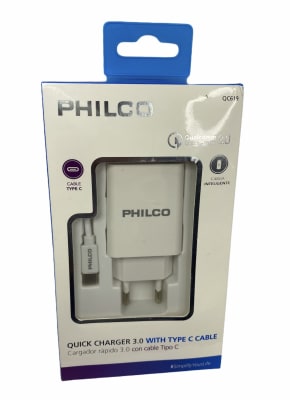 Cargador USBC Philco Carga Rapida QC6191