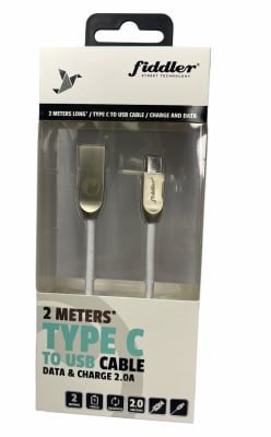 Cable USBC Fiddler 2 Metros Blanco 2.0A1
