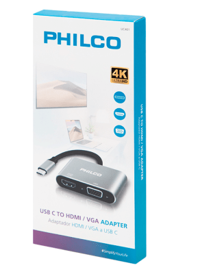 Adaptador tipo C a HDMI y VGA1