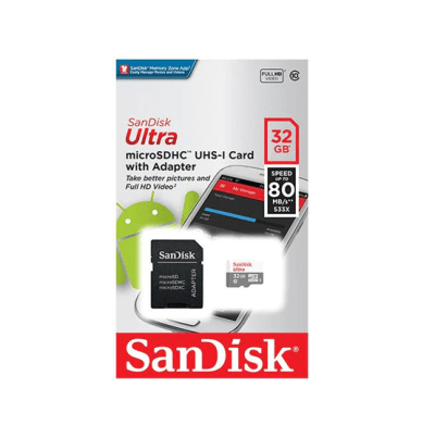 Tarjeta de Memoria Sandisk 32 GB Micro SD Clase 10 100MBs2