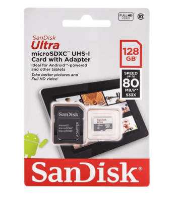 Tarjeta de Memoria Sandisk Ultra 128GB Micro SD 100MB/s1