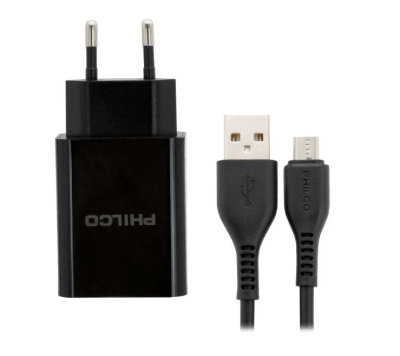 Cargador Micro USB Philco Negro R21072