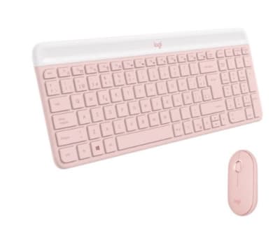 Combo Teclado Mouse MK470 Rosado1