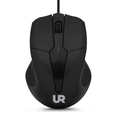 Mouse Óptico Alámbrico Urbano Negro1