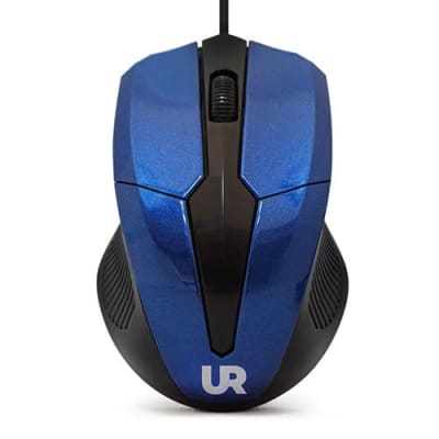 Mouse Óptico Alámbrico Urbano Azul1