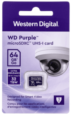 Western Digital Tarjeta Micro SD Purple 64gb2