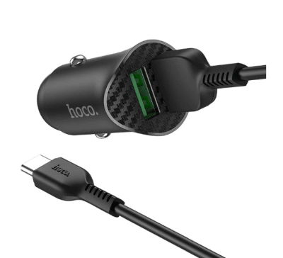 Cargador Auto Hoco Z39 18W + Cable C1