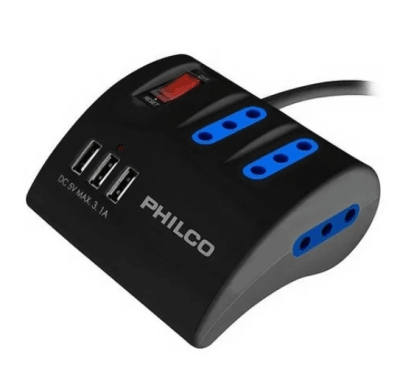 Extension de escritorio AC/USB 3.1 Philco1